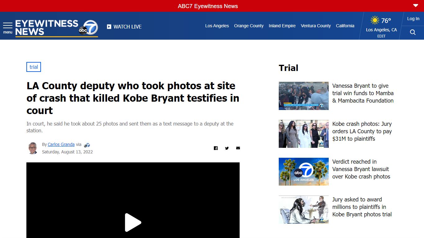 LA County deputy who took photos at site of crash that killed Kobe ...